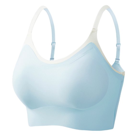 qelini Soft Bras for Women Smoothing Comfortable Yoga Underwear Workout Solid Color Breathable Everyday Bra