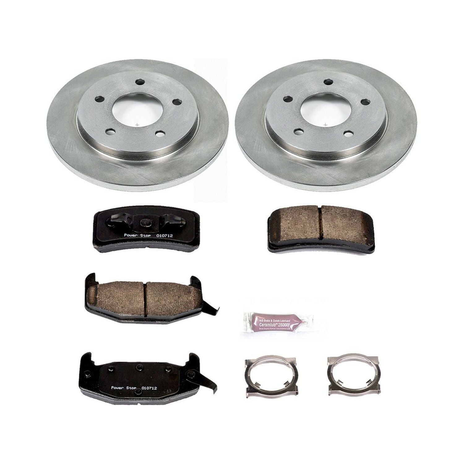Power Stop Rear Stock Replacement Brake Pad and Rotor Kit KOE1501
