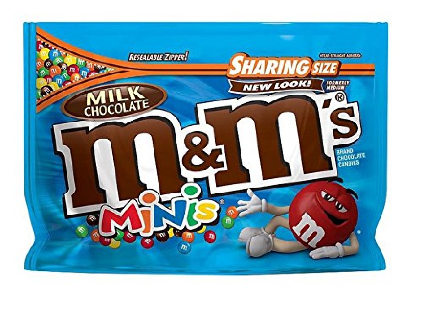 M&M New Flavor Chocolate Candy Sharing Size Pack (Milk Mini Chocolate