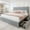 Bluish grey, variant on Breltam Platform Bed with 4 Storage Drawers, Queen Size Tufted Bed with Upholstered Headboard, Black