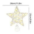 thumbnail image 3 of Iumwxz Christmas Star Deer Tree topper Glittered Tree topper Metal Hollow Designed Built In 10 Bulbs String Lights for Indoor Office Christmas Tree Decoration Christmas Gifts, 3 of 5