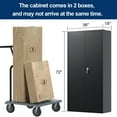thumbnail image 5 of GAEANET Metal Storage Cabinet, 72 inches Locking Steel Storage Cabinet with 4 Adjustable Shelves,Garage Storage Cabinet with 2 Doors,Assembly Required, Black, 5 of 7
