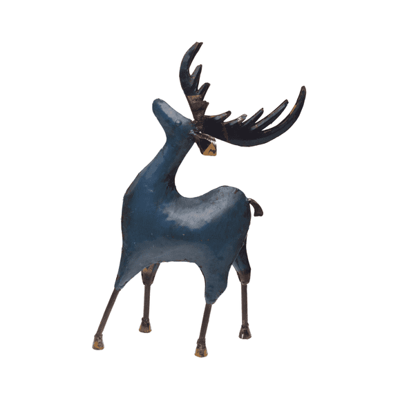 De Kulture Works Iron Reindeer Decorative Collectible Figurine Showpiece