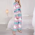 thumbnail image 3 of Pofeuu Flamingo1 Print Womens Pajamas Set Long Sleeve Sleepwear Button Down Nightwear Soft Pj Lounge Sets Button Down Pajamas Women-XX-Large, 3 of 7