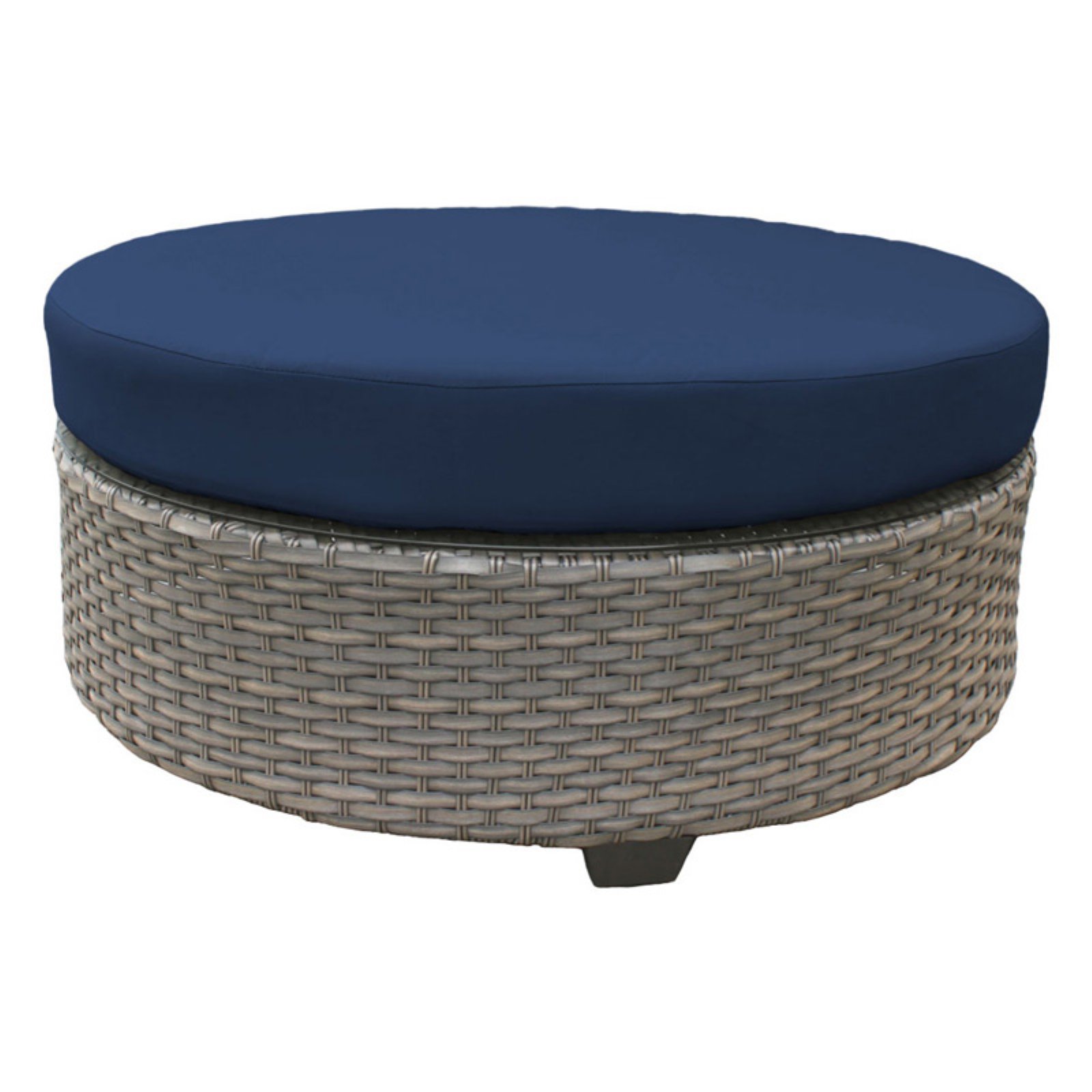 TK Classics Florence Round Outdoor Coffee Table Set of 2 Cushion