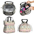 thumbnail image 2 of Pioneer Flower Floral Print Pattern Drawstring Lunch Bag Women - Drawstring Lunch Bag Insulated for Work Office - Stain-Resistant Large Lunchbags for Women with Multi-Pockets, 2 of 6