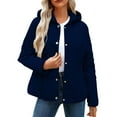 thumbnail image 2 of Dxzfnsa Women's Lightweight Puffer Jackets Warm Winter Hooded Jackets with Pockets Solid Color Zipped Up Coats, 2 of 6