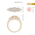 thumbnail image 4 of ANGARA Natural Composite Diamond Three Stone Ring in 14K Rose Gold for Women (Size-3.3mm| Color-H| Clarity-SI2) | April Birthstone, Anniversary, Jewelry Gift for Women | Natural Diamond Ring, 4 of 8