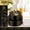 350pcs Black Plastic Plates with Gold Rim, variant on 350pcs Christmas Plastic Dinnerware Set for 50 Guests, Disposable Plates Cups Silverware with Christmas Tree Design, Gold & Silver Party Tableware