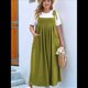 thumbnail image 4 of Vestido de Verano para Mujer, Talla Grande, Informal, Sin Mangas, con Tirantes Finos, para Playa Verde XXL, 4 of 7