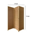 thumbnail image 6 of 3 Panel Bamboo Shade Roll Room Divider, Natural Brown- Saltoro Sherpi, 6 of 6