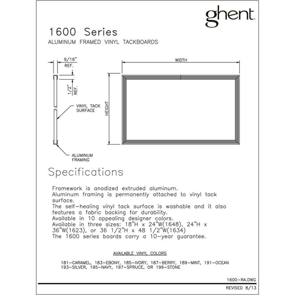 Pemberly Row Vinyl 18" x 24" Bulletin Board with Aluminum Frame in Ivory
