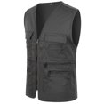 thumbnail image 1 of MenMulti-pocketUtilityCargoCombatVestFishingWaistcoatHikingJacketGiletCoat, 1 of 2