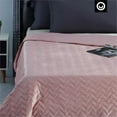thumbnail image 5 of Posh Iniko 48"x72" Quilted Mink Velvet Blanket in Blush Pink (12 lbs), 5 of 9