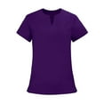 thumbnail image 4 of Busydd Scrubs for Women Set Solid Color Scrub Sets for Woman Short Sleeve V Neck Tops and Elastic Waist Pants 2 Piece Sets for Women L, 4 of 4