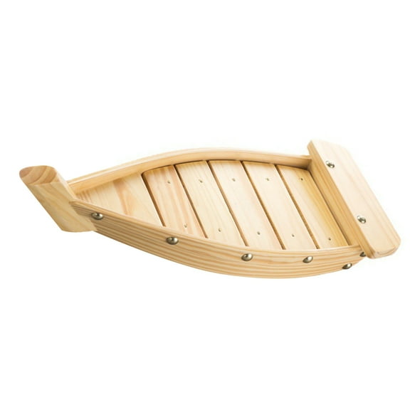 Masteelf Sushi Boat for Hotel Beige Synthetic Material Perfect for Sushi Sashimi Appetizers 10.24 x 7.87 Inches