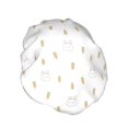 thumbnail image 2 of Kdxio Rabbit And Carrot Print Shower Cap for Women,Elastic and Reusable,Double Waterproof Layers Bathing Hat, 2 of 9