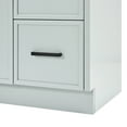 thumbnail image 4 of Ariel Kelly 48 Inch Single Oval Sink Bathroom Vanity With Carrara White Quartz Countertop 1.5 Inch Edge In Grey, 4 of 12