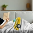 thumbnail image 3 of New York Taxi Soft Flannel Fleece Throw Blanket, Old Vintage Style Checker Cab Illustration of Plain Backdrop, Cozy Plush for Indoor and Outdoor Use, 70" x 90", White and Earth Yellow, by Ambesonne, 3 of 5