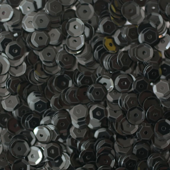 Black Cup Sequins 5mm Shiny Metallic Made in USA