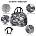 thumbnail image 4 of Insulated Lunch Bag for Women, Floral Print Oxford Fabric Lunch Box, Leakproof Thermal Cooler Tote for Work, School & Picnic, Camo, Camouflage Print, 4 of 5