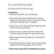 Concord Replacement Multi-Speed Steel Bicycle Chain, 10-24 Speed