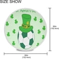 thumbnail image 3 of Coolnut St.Patrick's Day Round Tablecloth, St. Patrick's Day Hat and Football Round Table Cloth Water Resistant Spill Proof Large Table Cover for Family Gathering Dinner, Hotel, BBQ, 60", 3 of 7