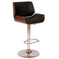 thumbnail image 1 of Bowery Hill Tabouret de Bar Pivotant Moderne en Similicuir 33 Pouces Noir, 1 of 4