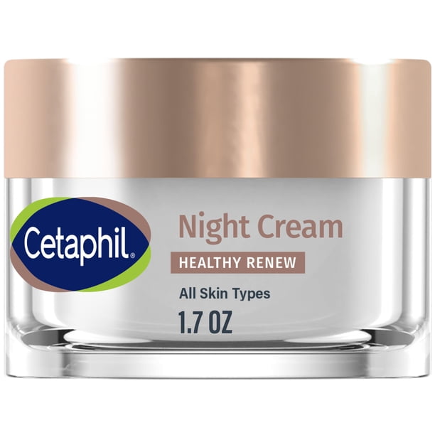 CETAPHIL® HEALTHY RENEW Crema de Noche con Péptidos Purificados 50 g – Reduce líneas finas y arrugas, mejora firmeza y flexibilidad de la piel, Piel S