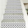 thumbnail image 2 of AFLT010 Pegatinas de escalera cuadradas en blanco y negro 18 * 100 cm 6 juegos de pegatinas de escalones Decoración de escaleras, 2 of 5