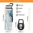 thumbnail image 3 of Blue Marble 32oz Water Bottles with Straw Tritan Leakproof Sports Bottle BPA Free Clear for Fitness Gym Swimming Cycling, 3 of 7