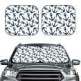 thumbnail image 2 of Haiem Navy Blue Anchor Car Windshield Sun Shade (2 Pieces) Foldable Windshield Sun Shade Car Accessories for Truck SUV Pickup-Medium, 2 of 7