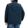 thumbnail image 5 of Agnes Orinda Women's Plus Size Jackets Long Sleeve Drawstring Waist Anorak Coats with Pockets 1X Dark Blue, 5 of 8