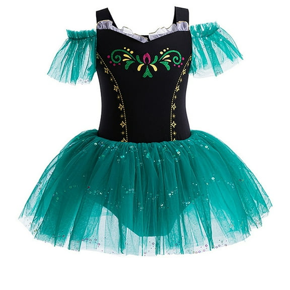 Toddler Girls Ballerina Leotards Outfits Dance Costume Dancewear with Tulle Skirt