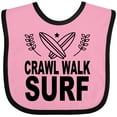 thumbnail image 3 of Inktastic Surfing Cute Crawl Walk Surf Boys or Girls Baby Bib, 3 of 4