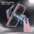 thumbnail image 3 of JETech Rotating Case for iPad mini (A17 Pro, 2024 Model, 7th Generation) / mini 6 (2021 Model, 6th Generation) with Pencil Holder, 360 Degree Rotation Protective Stand Cover Clear Back (Pink), 3 of 7