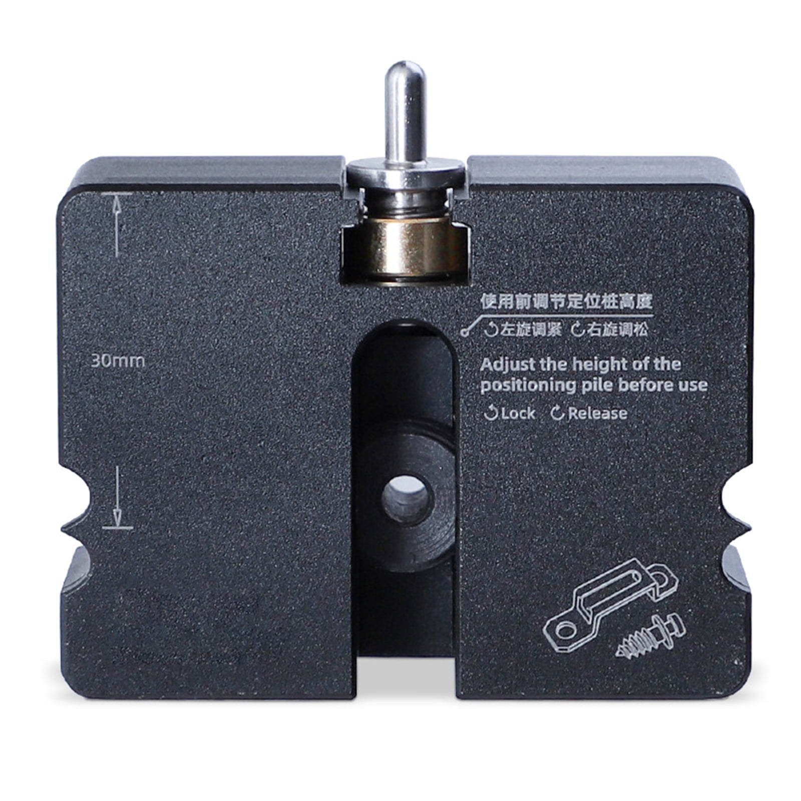 Practical Doweling Jig Invisible Connector Punch Locator with 4mm Drill Bit Position Guide Jig for Furniture Woodworking