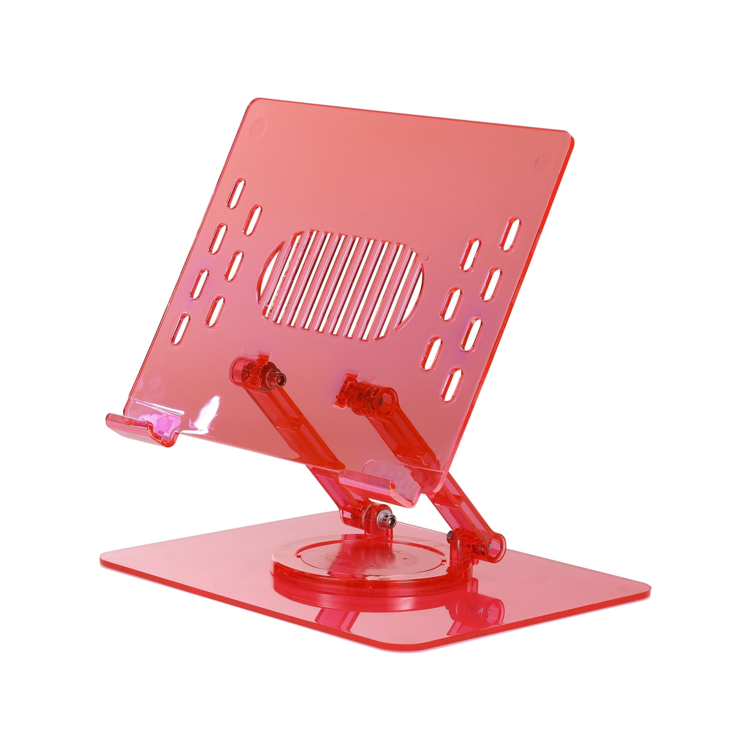 Incipio Translucent Adjustable Laptop Stand for Desk, Foldable, Portable Computer/Tablet Stand 360° Rotating-Iridescent
