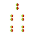thumbnail image 1 of Eigraketly 10 piezas línea de pesca ruido doble cuentas campana portátil al aire libre agua dulce agua salada alarma de agua de mar rojo verde Type2 NO2 Eigraketly CBP378835, 1 of 5