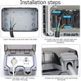 thumbnail image 3 of Weatherproof Outdoor Socket, 2-Gang Electrical Outlet with Independent Switch, IP66 Waterproof &amp; Dustproof Design, Padlock Compatible for Enhanced Security in Gardens &amp;, 3 of 3