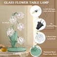 thumbnail image 5 of JOPESO Table Lamp, Flower Tablelamp 5 Lily of The Valley Bedside Lamps Vintage Flower Night Light, 3 Color Modes Cute Nightstand Lamps with G4 Led Bulbs for Bedroom, Living Room,Office, Home Decor, 5 of 10