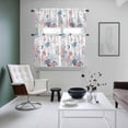 thumbnail image 4 of Navy Blue Coastal Kitchen Curtains Sets for Windows 24 Inch Length, Coral Turtle Starfish Jellyfish Rod Pocket Window Treatments Tier Curtains and Valances Set for Bedroom/Bathroom, 4 of 8