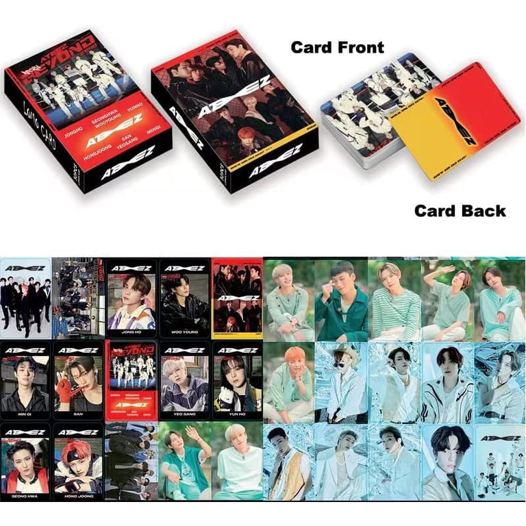 5 Pack/150 Pcs ATEEZ Lomo Card Kpop Photocards Greeting Card with 