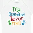 thumbnail image 4 of Inktastic My Grandma Loves Me Boys or Girls Baby Bodysuit, 4 of 5