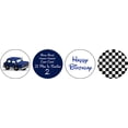 thumbnail image 2 of Darling Souvenir Lil Man is Turning 2nd Birthday Stickers chocolate Labels 190 Pcs-Navy Blue, 2 of 2