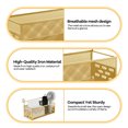 thumbnail image 4 of Iron Hanging Storage Basket Bedside Shelf Practical Rack for Bunk Bed College Dorm Room Office Home, 4 of 6