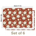 thumbnail image 3 of Pioneer Flower Floral Print Pattern Summer Linen Placemats Set Of 6, Washable Non-Slip Heat Resistant Table Mats for Kitchen, 12x18 Inch, 3 of 5