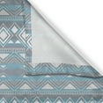 thumbnail image 3 of Ambesonne Moroccan Kitchen Curtains, Geometric Border Dots, 55"x45", White Pale Blue and Grey, 3 of 3