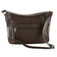 Women's Leather Organizer Purse Shoulder Bag Multiple Pockets Cross