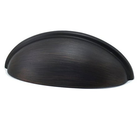Hamilton Bowes Oil Rubbed Bronze Cabinet Hardware Cup Pull ...